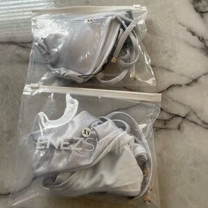 Enez bikini glitter white xs top and bottom